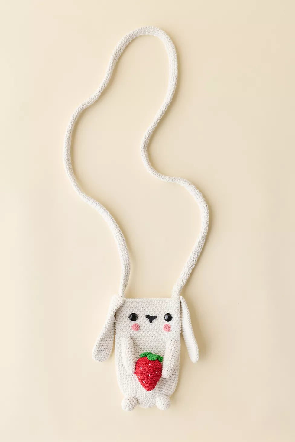 Strawberry Bunny Crochet Water Bottle Sling | Bolsita Crochet para guardar termo 🐰🍓