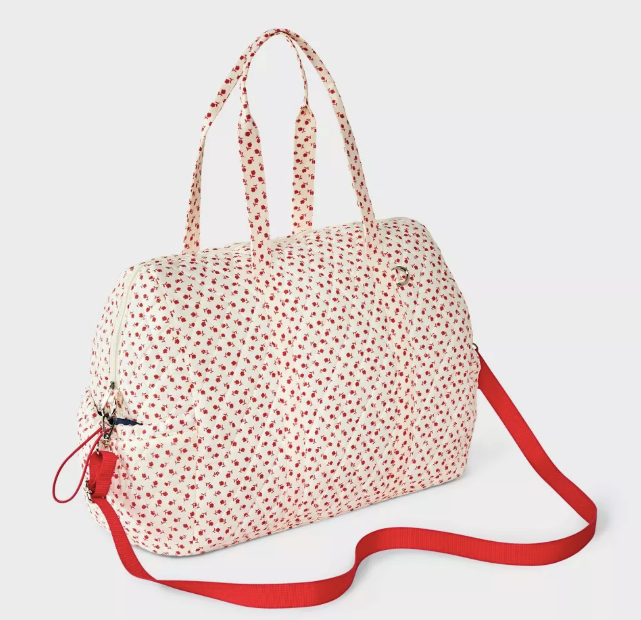 Bolsa Floral Roja | Maleta 🍒