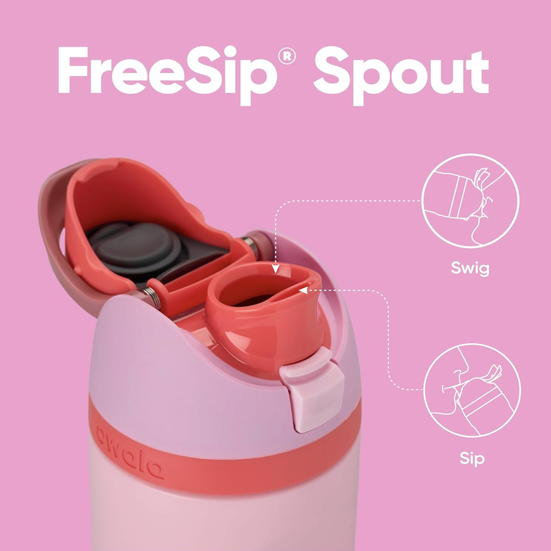 Pink Angel food cake 🍰 | Owala FreeSip 710 ml | 24 oz