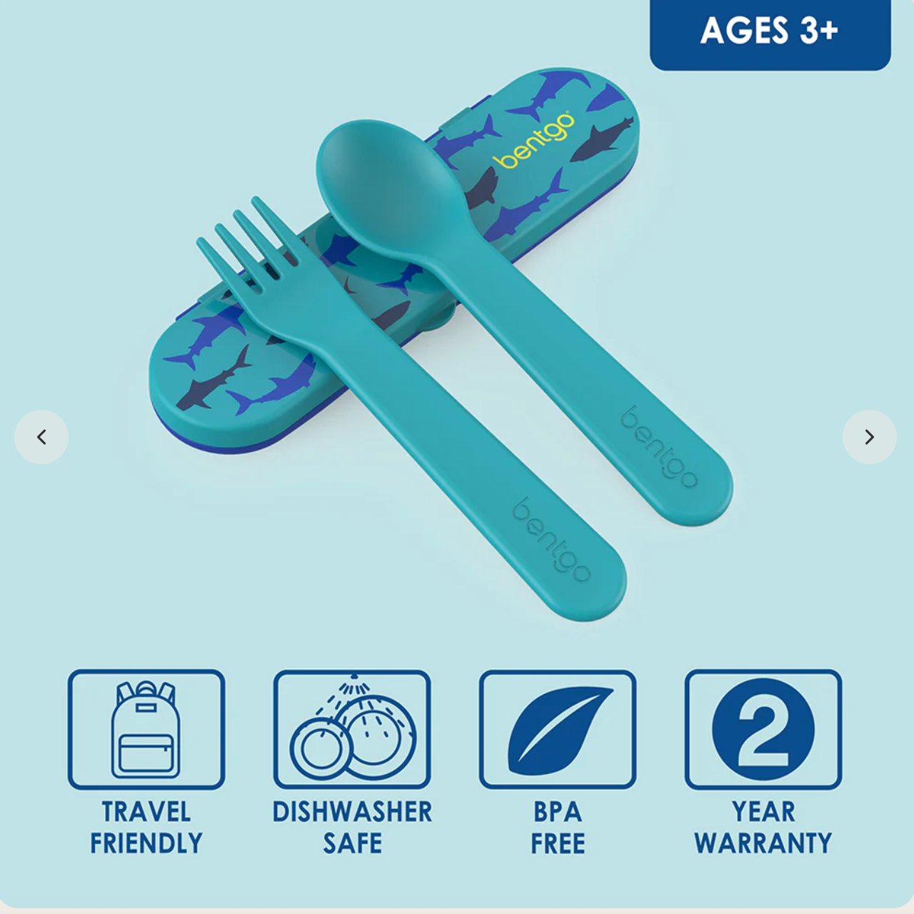 Bentgo Kids |Sharks 🦈 | Set de Utensilio