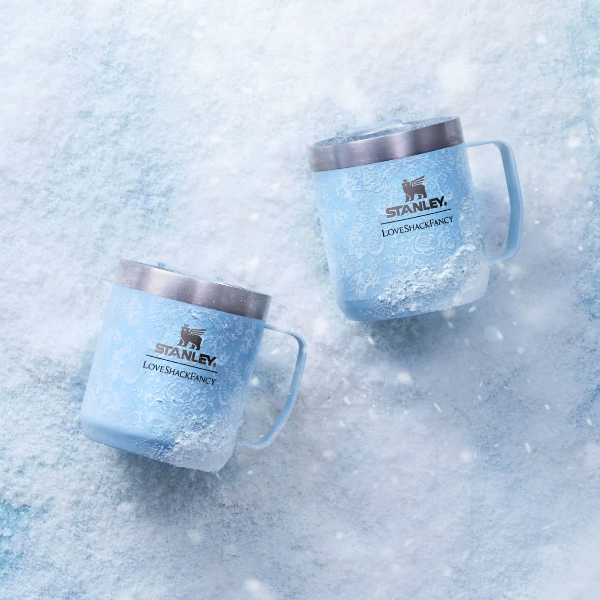Toscana Toile Alpine Blue 🦋 | Stanley 1913 x LoveShackFancy Holiday Everyday Camp Mug | 12 Oz, 355 ml