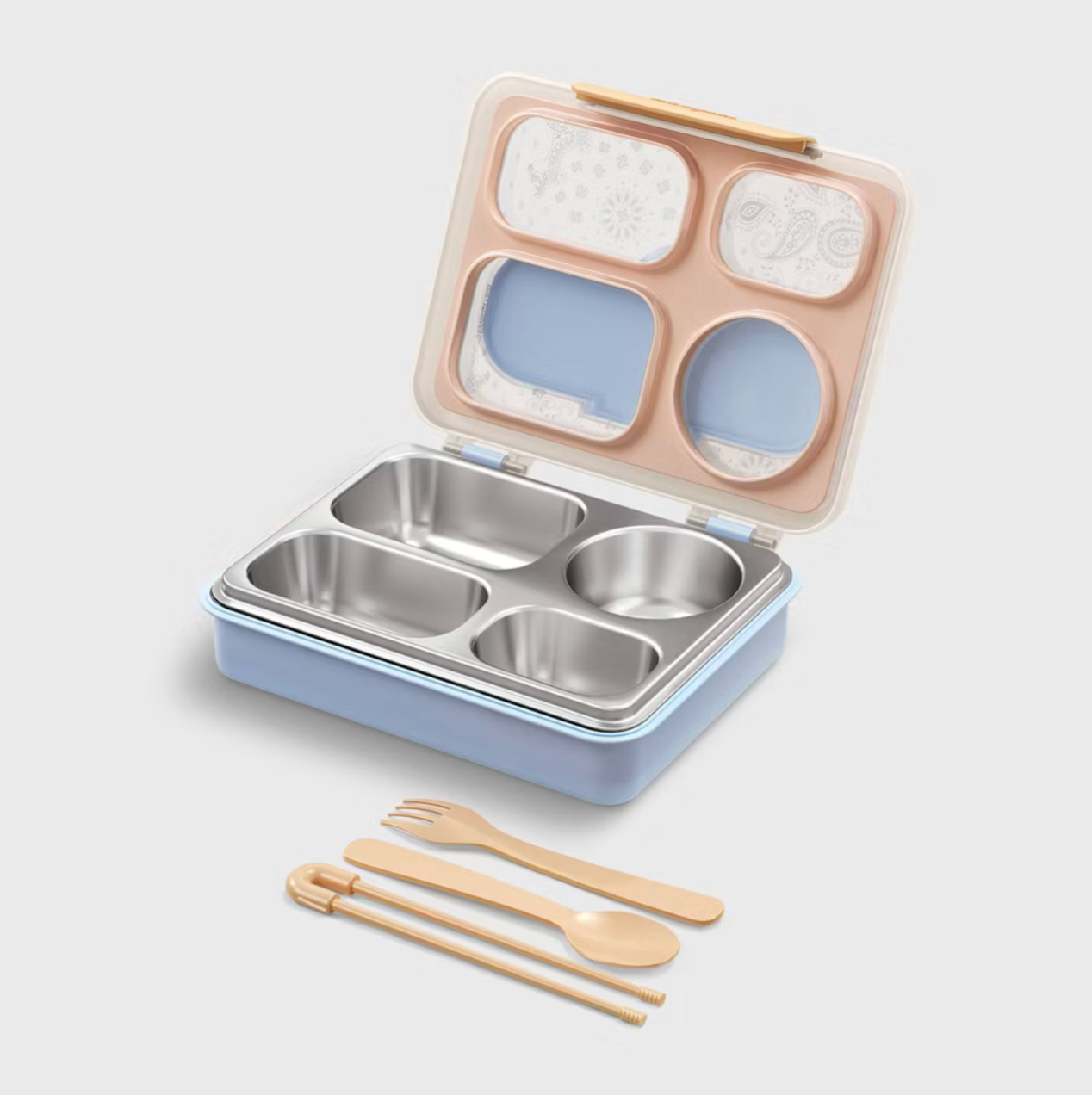 Stainless Steel Bento Lunch Box Cat & Jack | Western 🩵