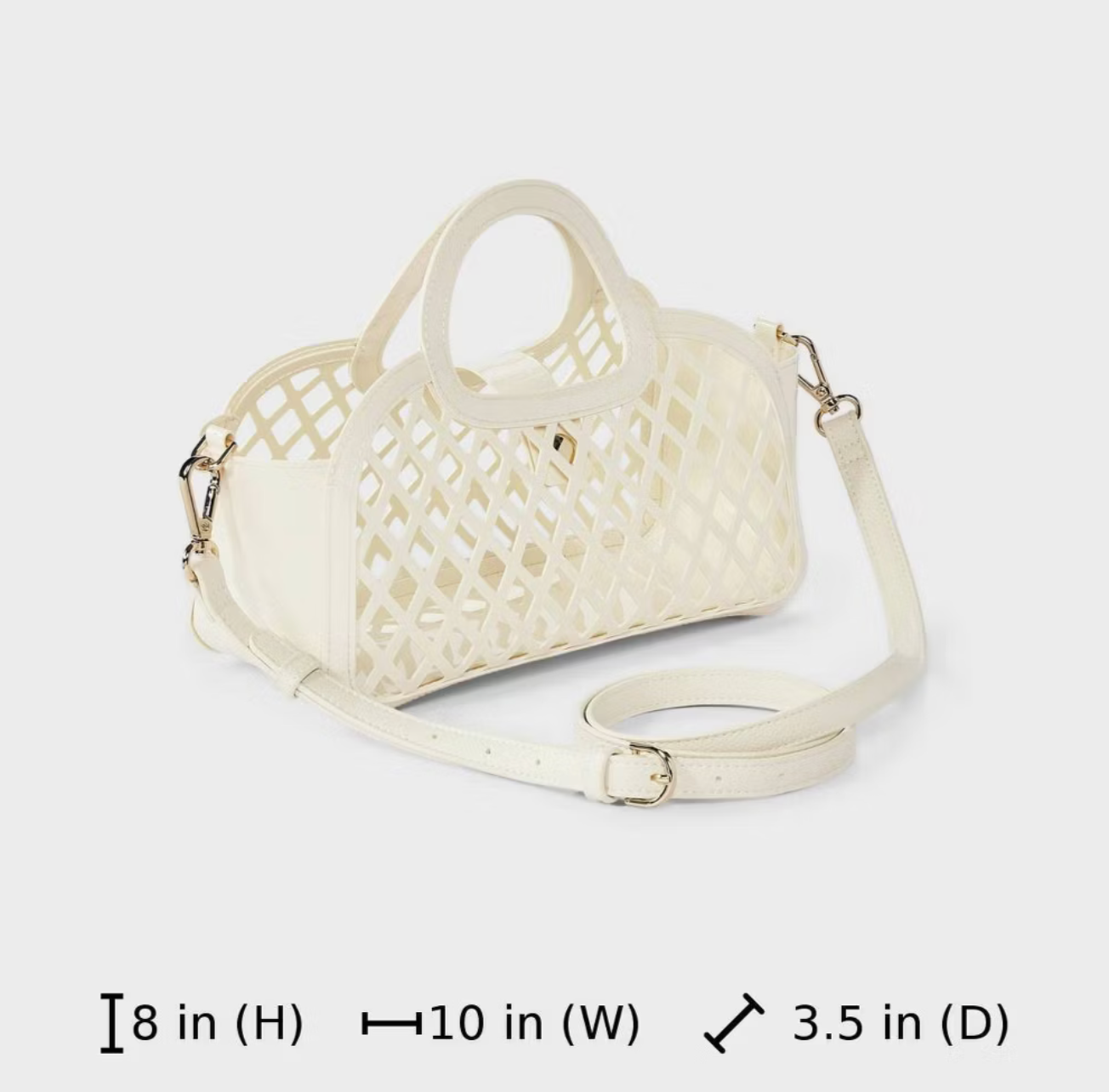 Bolsa cage tote crossbody - A new day blanco 🤍