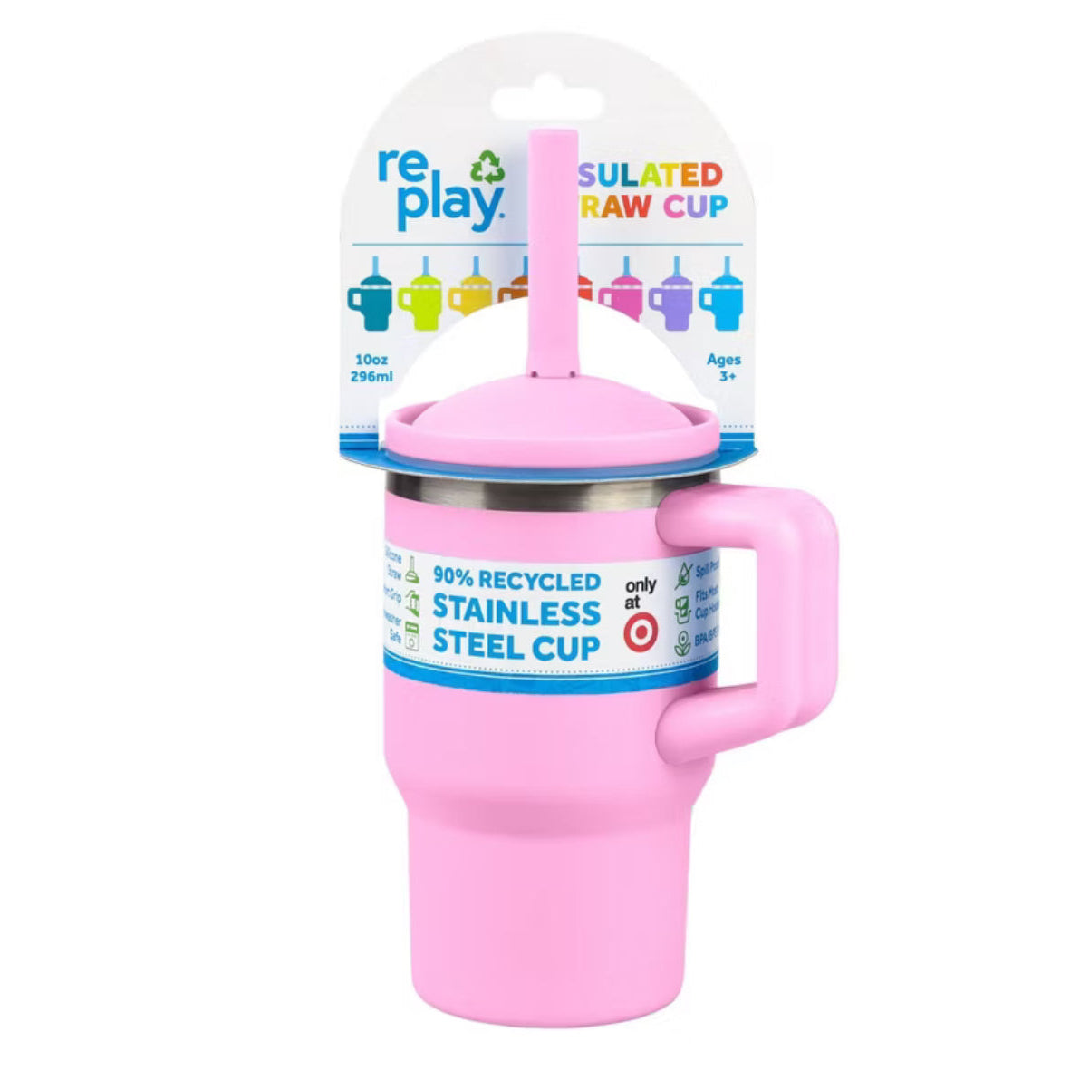 Re-Play Tumbler para niños rosa