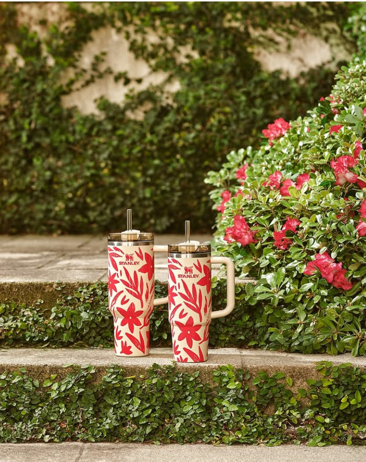 🌹Resort Floral | Stanley Quencher H2.0 Flowstate Tumbler 887 ml | 30 oz