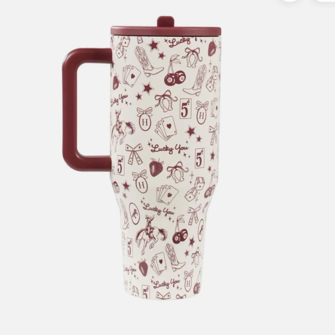Red Western Charm ♥️🐴| Hydrojug Traveler 946 ml | 32 oz