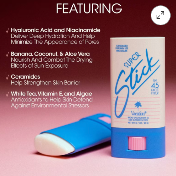 Bloqueador Vacation Super Stick Face SPF 45