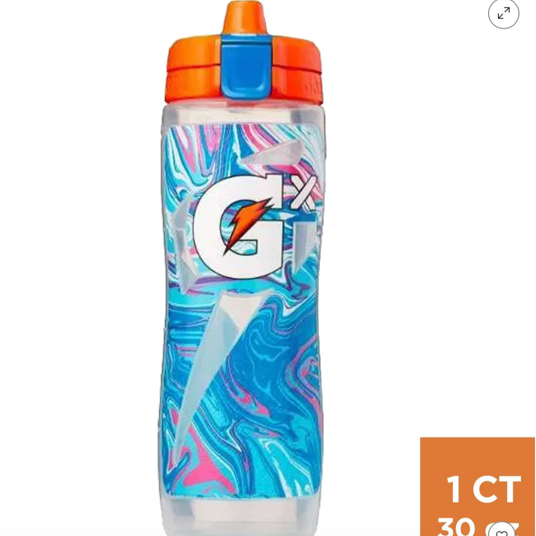 Marble Blue🪼| Gatorade GX Botella de Plástico 887 ml |30oz