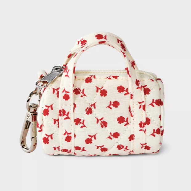 Bag Charm Floral Rojo 🌺