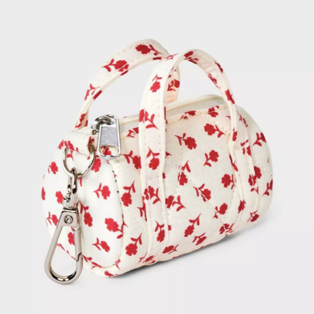 Bag Charm Floral Rojo 🌺
