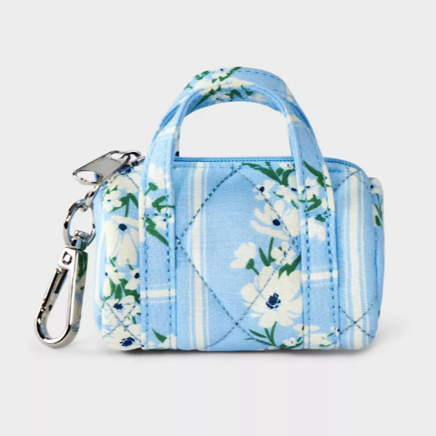 Bag Charm Floral  Azul🫐