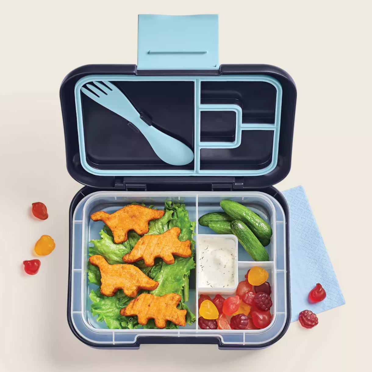 Deluxe Bento Box 4pc - Cat & Jack | Navy Blue🦕