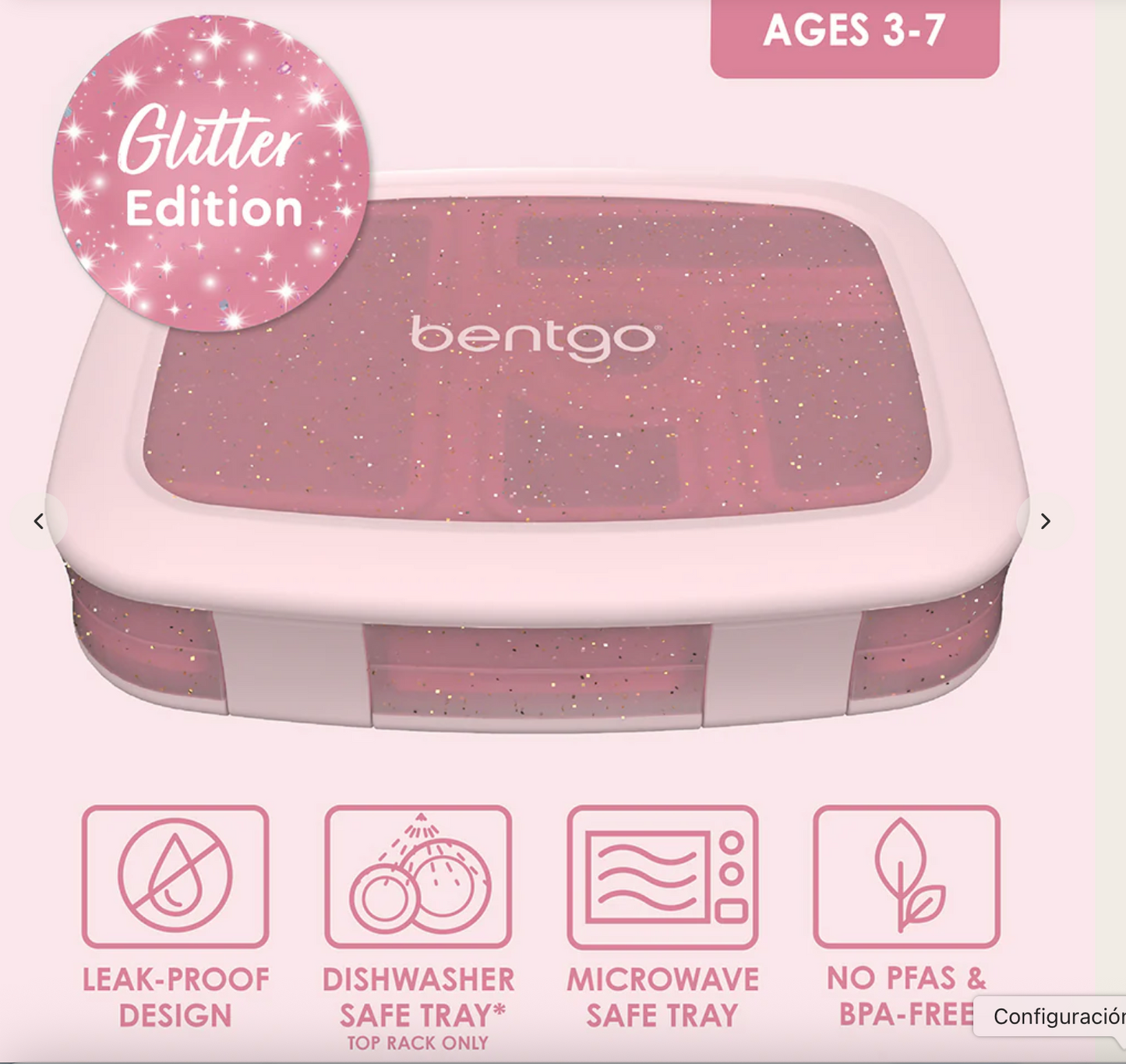 Petal Pink Glitter 💖 | Bentgo Kids Lunch Box