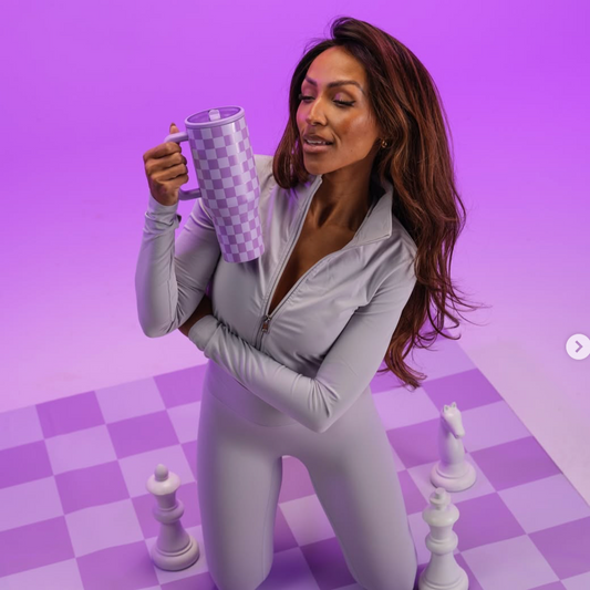 Lavender Checkers 💜| Hydrojug Traveler 1.18 l | 40 oz