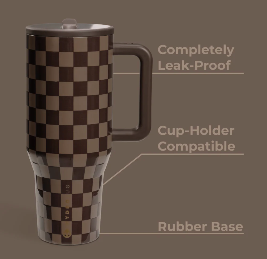 Autumn Checkers🤎|  Hydrojug Traveler   | 32 oz