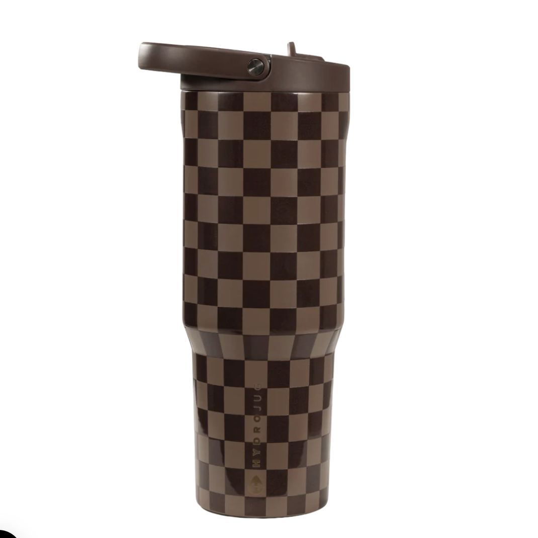 Autumn Checkers 🤎🤍 |  Hydrojug Traveler 995 ml  | 32 oz