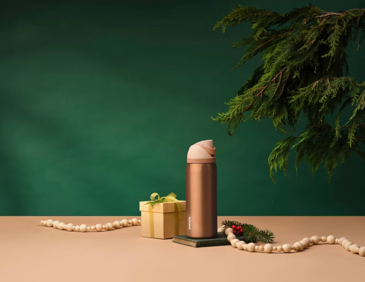 Metallic Rose Gold ✨ |Owala FreeSip 946 ml | 32 oz