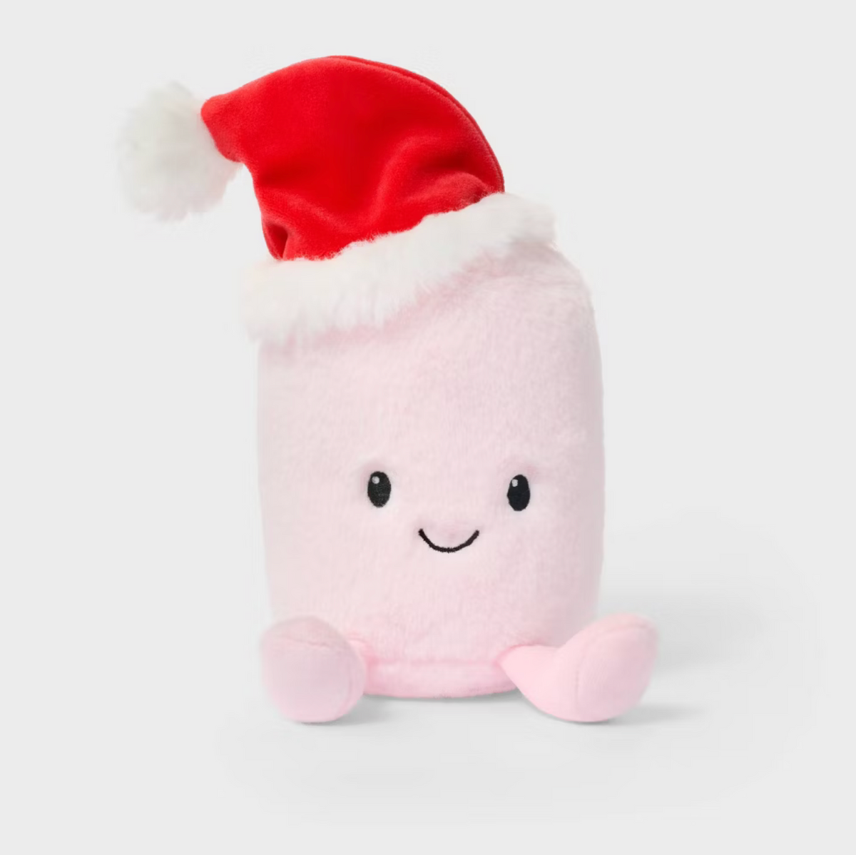 Peluche Marshmallow Positif TOYMIS - Mini Poupée Tricotée Rose, Jouet Crochet Émotionnel Avec Carte D'Encouragement