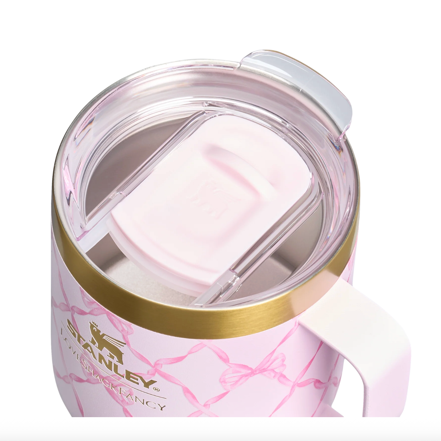 Baby Bow Pink Peppermint 🎀 | Stanley 1913 x LoveShackFancy Holiday Everyday Camp Mug | 12 Oz, 355 ml
