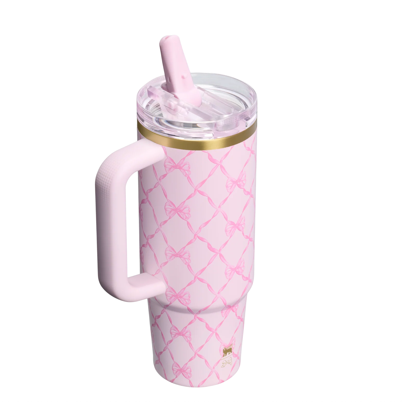 Baby Bow Pink Peppermint 🎀 | Stanley 1913 x LoveShackFancy Holiday Quencher ProTour Flip Straw Tumbler | 30 oz, 887 ml