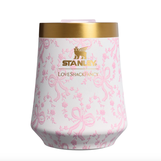 Coquette Bow Chantilly 🎀 | Stanley 1913 x LoveShackFancy Holiday The Reserve Wine Tumbler 11 oz
