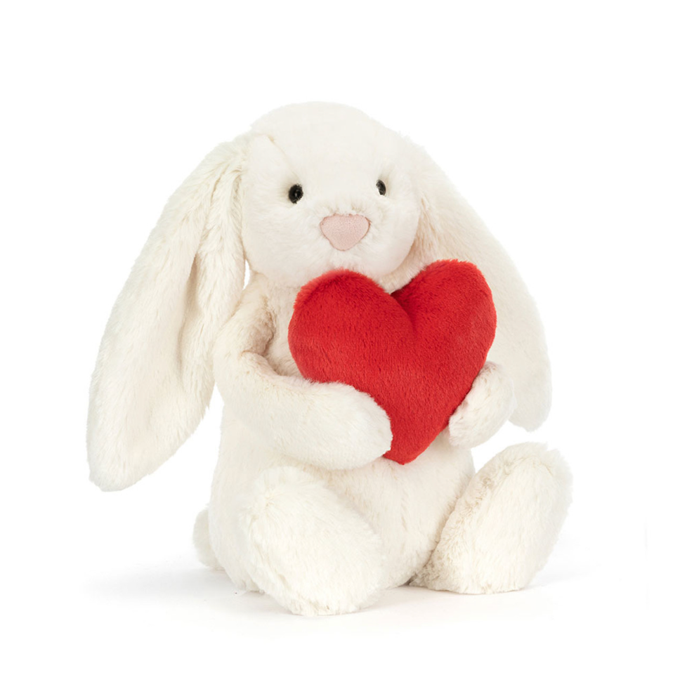 Jelly Cat | Peluche | Bashful Red Love Heart Bunny (mediano) 🐰 ♥️