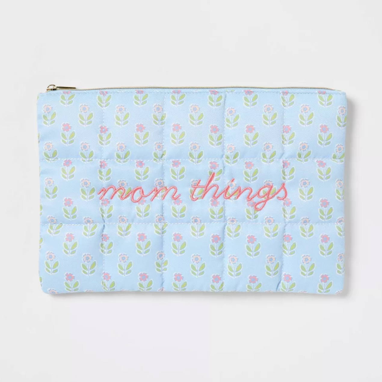 Cosmetiquera Mom things 🌸 | Pouch oversized blue