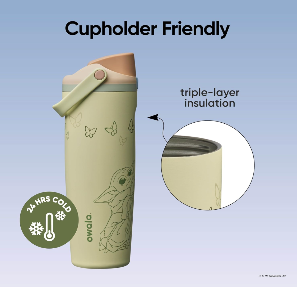 Grogu 💚 | Owala Star Wars FreeSip Sway Insulated Stainless Steel Water |  30 oz