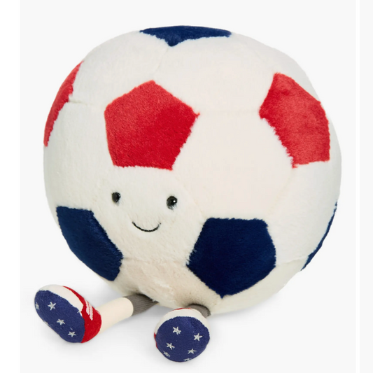 Jelly Cat | Peluche | Amuseables USA Soccer Ball Large Plushie ⚽️