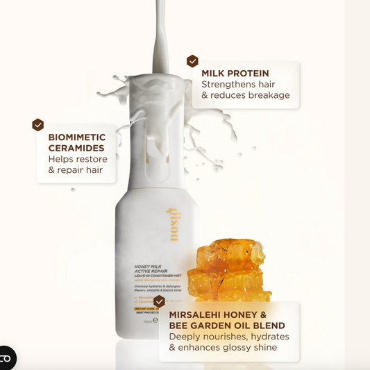 HONEY MILK ACTIVE REPAIR LEAVE-IN CONDITIONER MIST 💇‍♀️ | ACONDICIONADOR SIN ENJUAGUE DE LECHE ACTIVA DE REPARACIÓN DE MIEL
