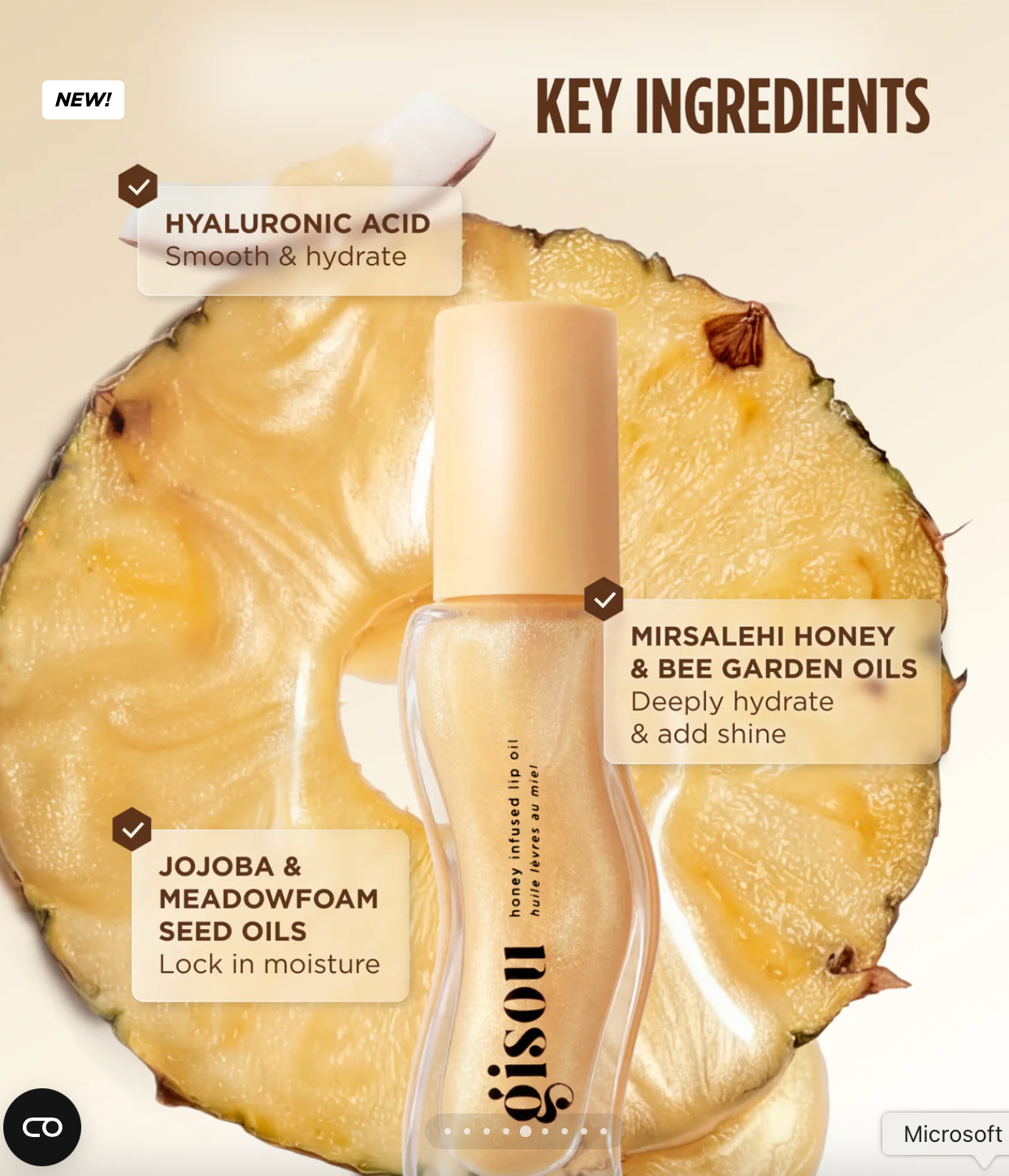 HONEY INFUSED LIP OIL - Pineapple Pout 🍍