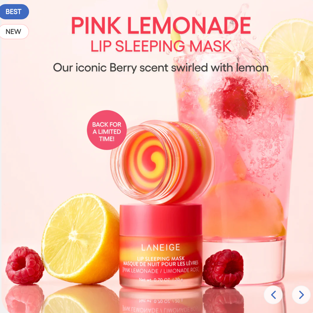 Lip Sleeping Mask | Mascarilla de labios - Pink lemonade 🍸