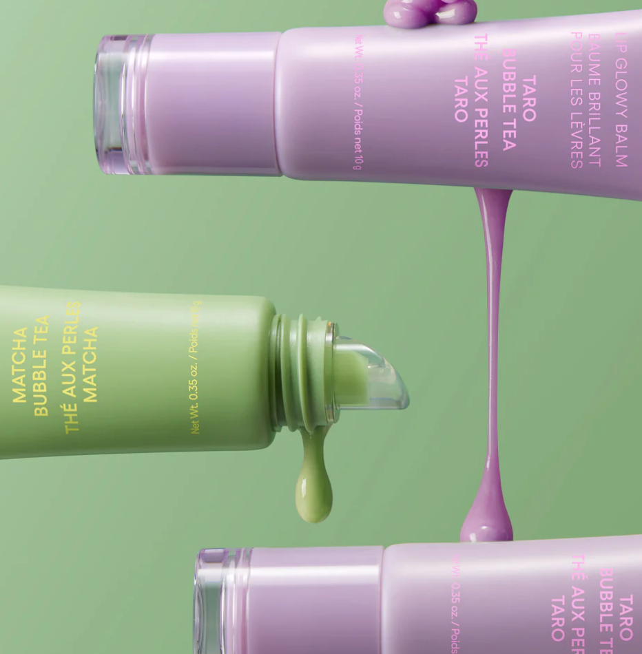 Lip Glowy Balm | Balsamo brillante para labios | Matcha bubble tea 🍵