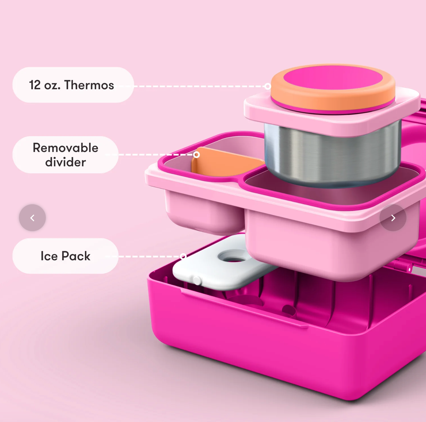 Lonchera OmieBox UP | Pop Pink 🩷