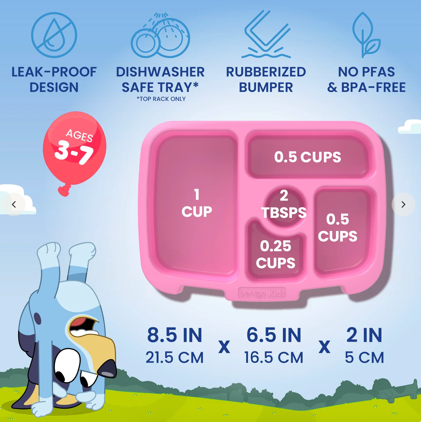 Bentgo + Bluey Kids Prints Lunch Box | Lonchera Bentgo 🩷 | Hearts & crafts