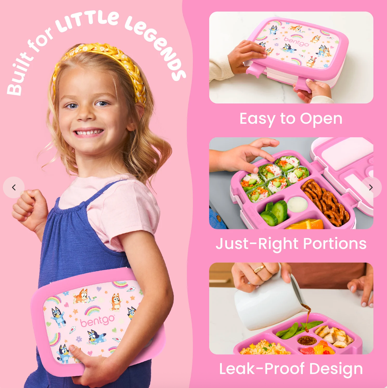 Bentgo + Bluey Kids Prints Lunch Box | Lonchera Bentgo 🩷 | Hearts & crafts