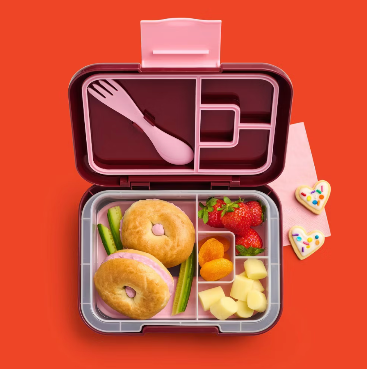Deluxe Bento Box 4pc - Cat & Jack | Strawberry 🍓