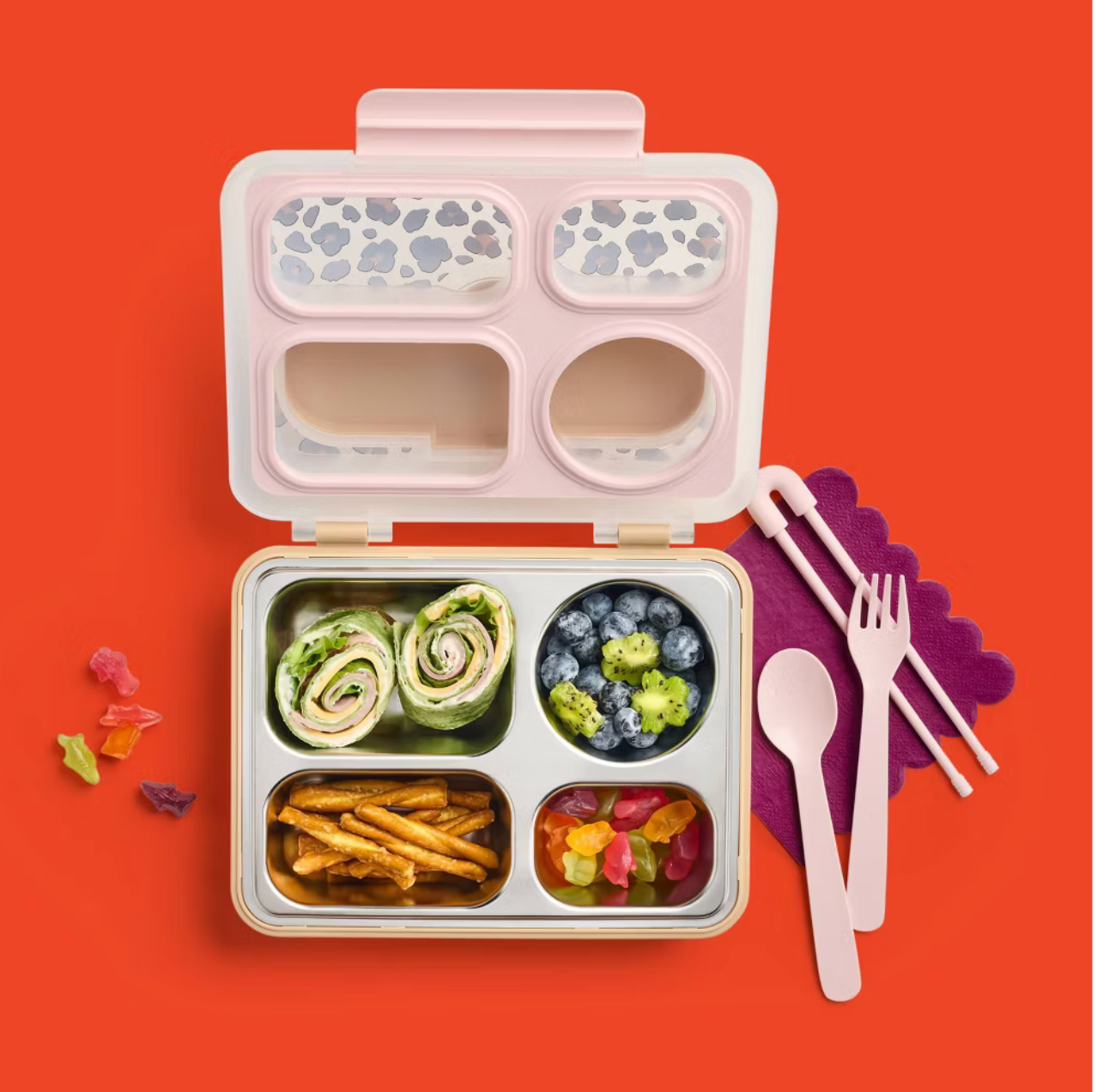 Stainless Steel Bento Lunch Box Cat & Jack | Leopard 🐆