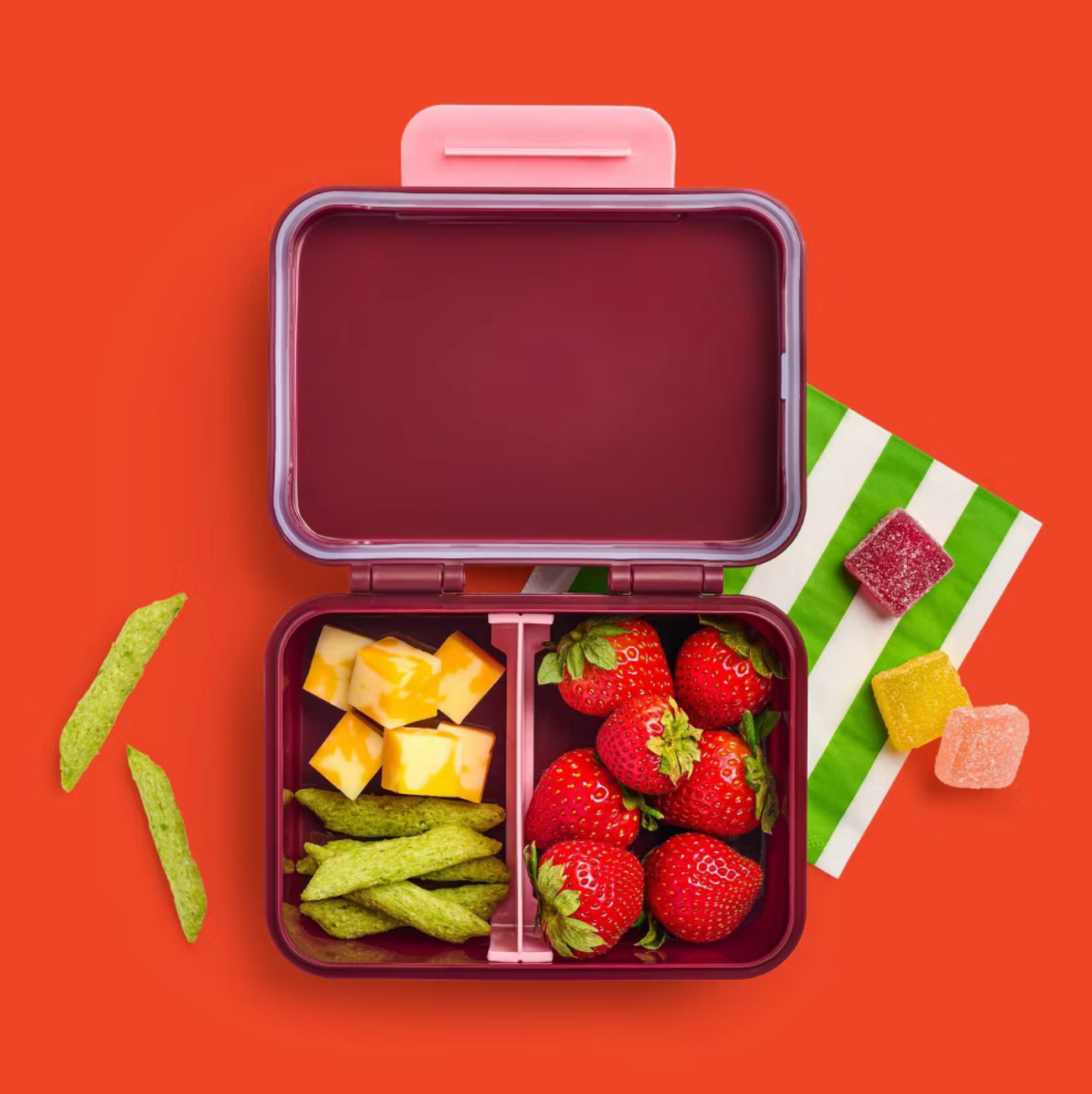 Snack Bento Lunch Box - Cat & Jack™ | Strawberry 🍓