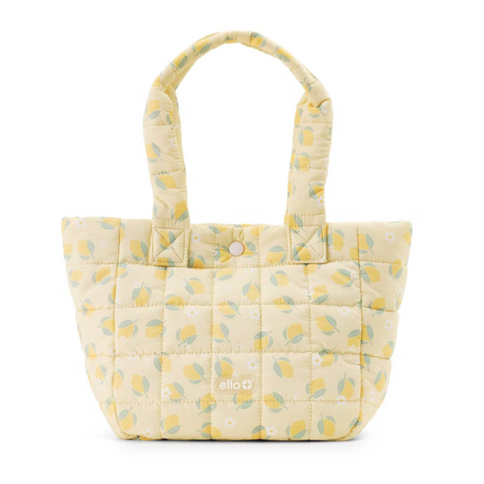 Ello Puffer Lunch Tote Lemon Yellow | Lonchera Ello limones 🍋