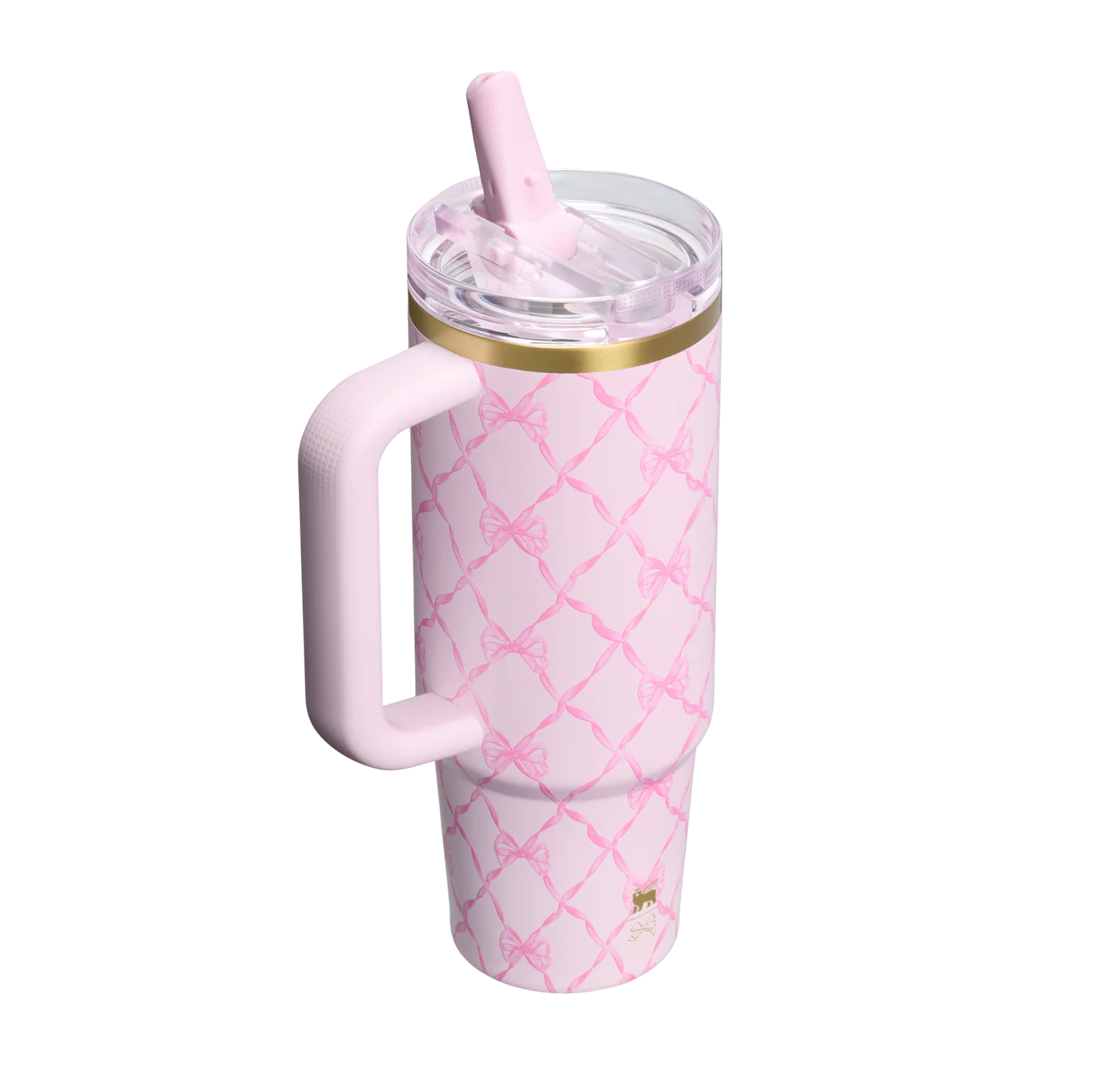 Baby Bow Pink Peppermint 🎀 | Stanley 1913 x LoveShackFancy Holiday Quencher ProTour Flip Straw Tumbler | 30 oz, 887 ml (Copia)