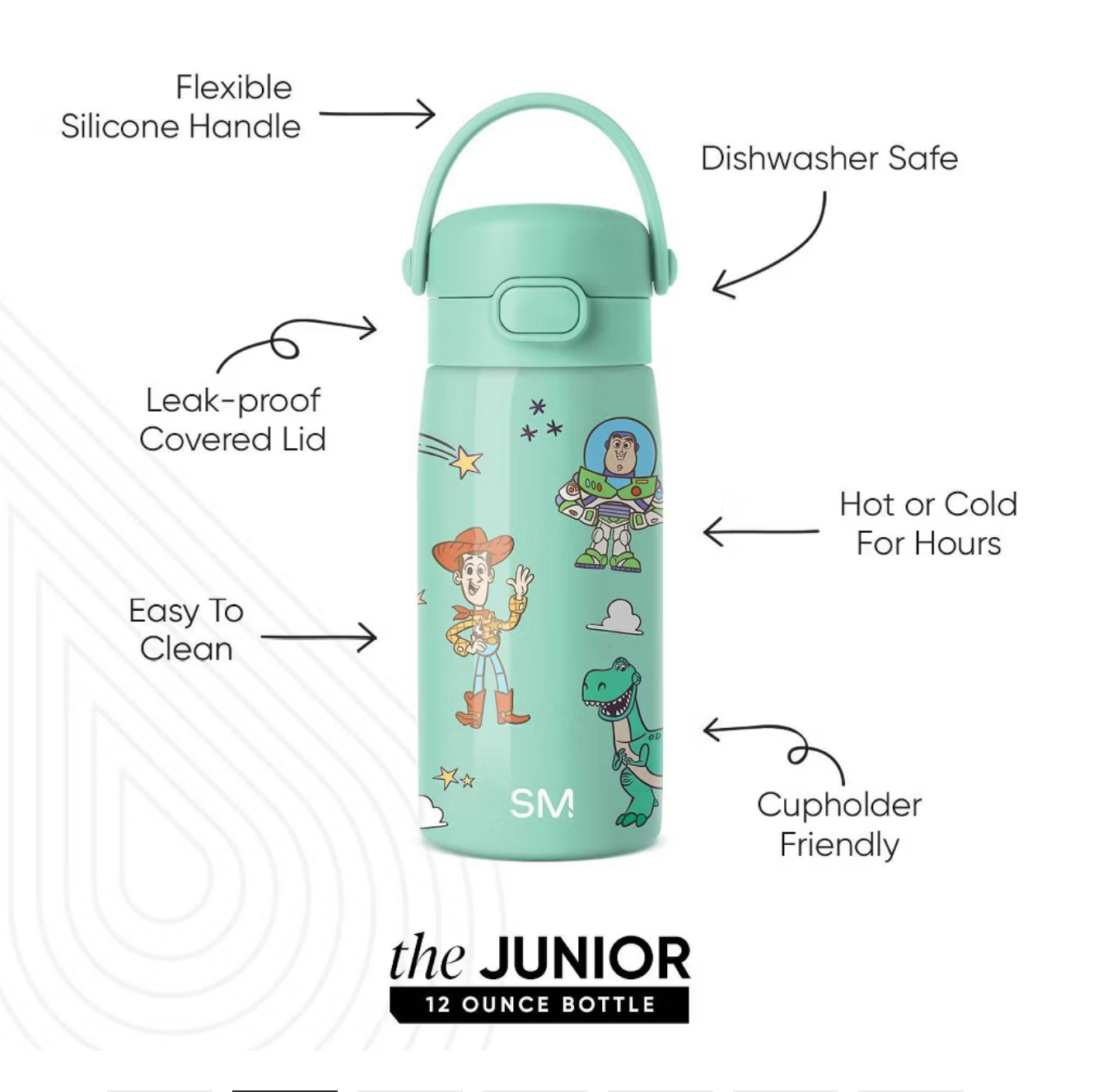 Simple Modern 12 oz Stainless Steel Water bottle  | Termo para niños simple modern Toy story 354 ml 🦖