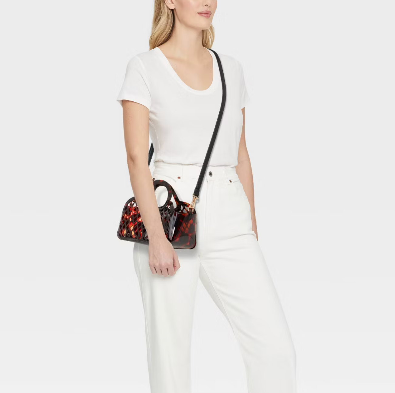 Bolsa cage tote crossbody - A new day marron 🥥