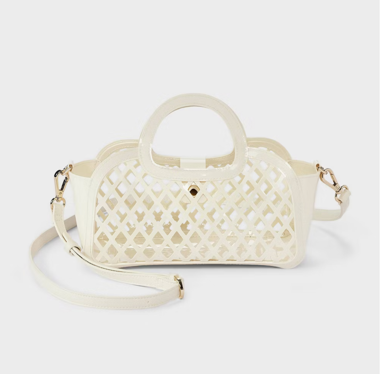 Bolsa cage tote crossbody - A new day blanco 🤍