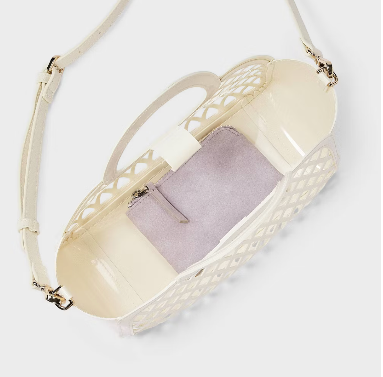 Bolsa cage tote crossbody - A new day blanco 🤍