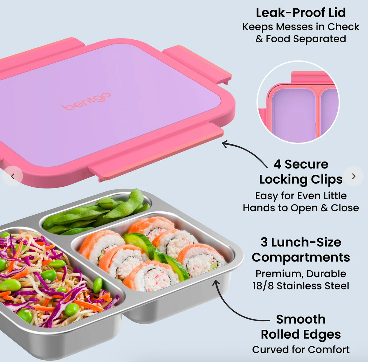 Bentgo Stainless Steel Lunch Box | Lochera acero inoxidable bentgo box 💜