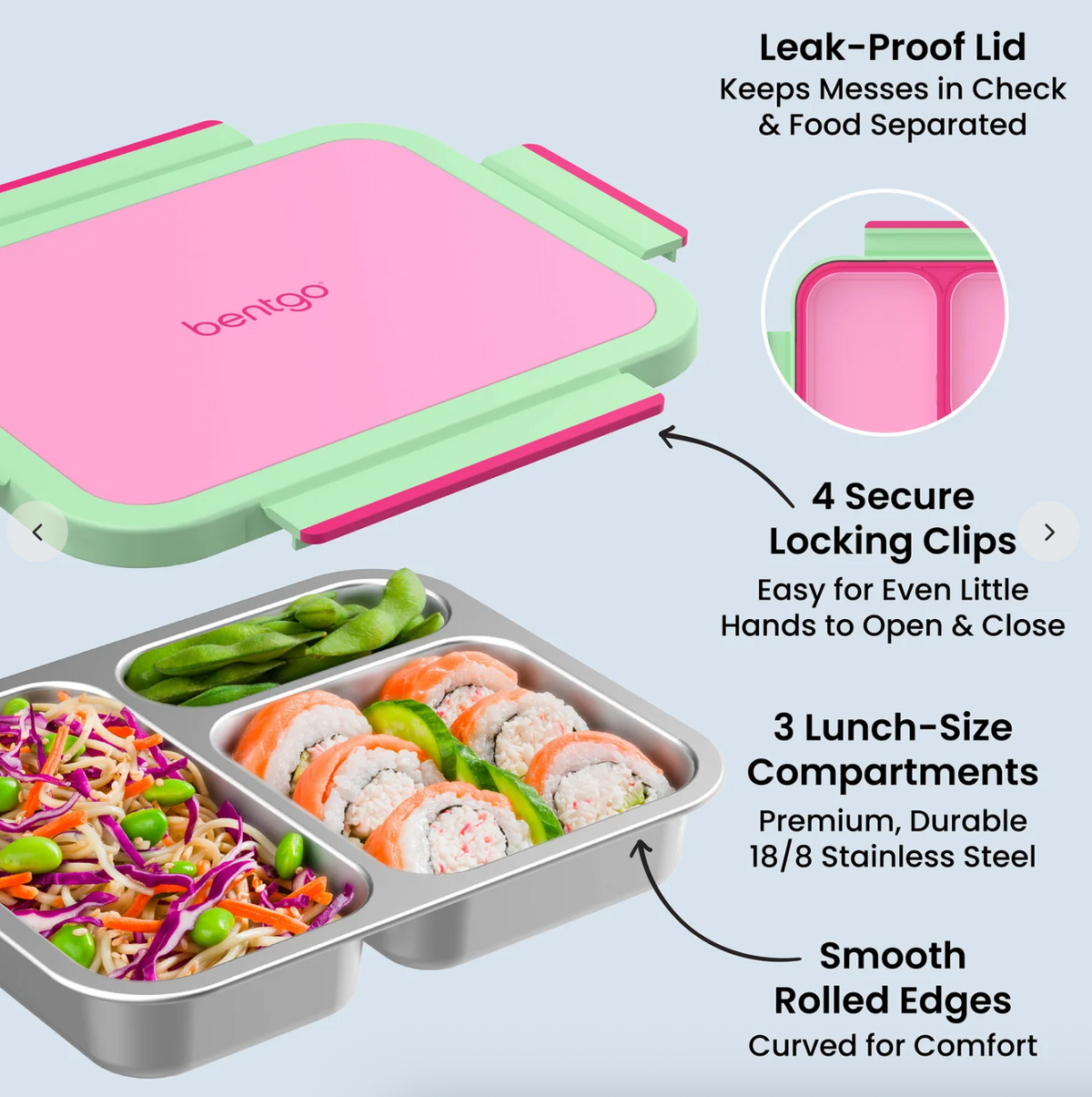Bentgo Stainless Steel Lunch Box | Lochera acero inoxidable bentgo box 💗