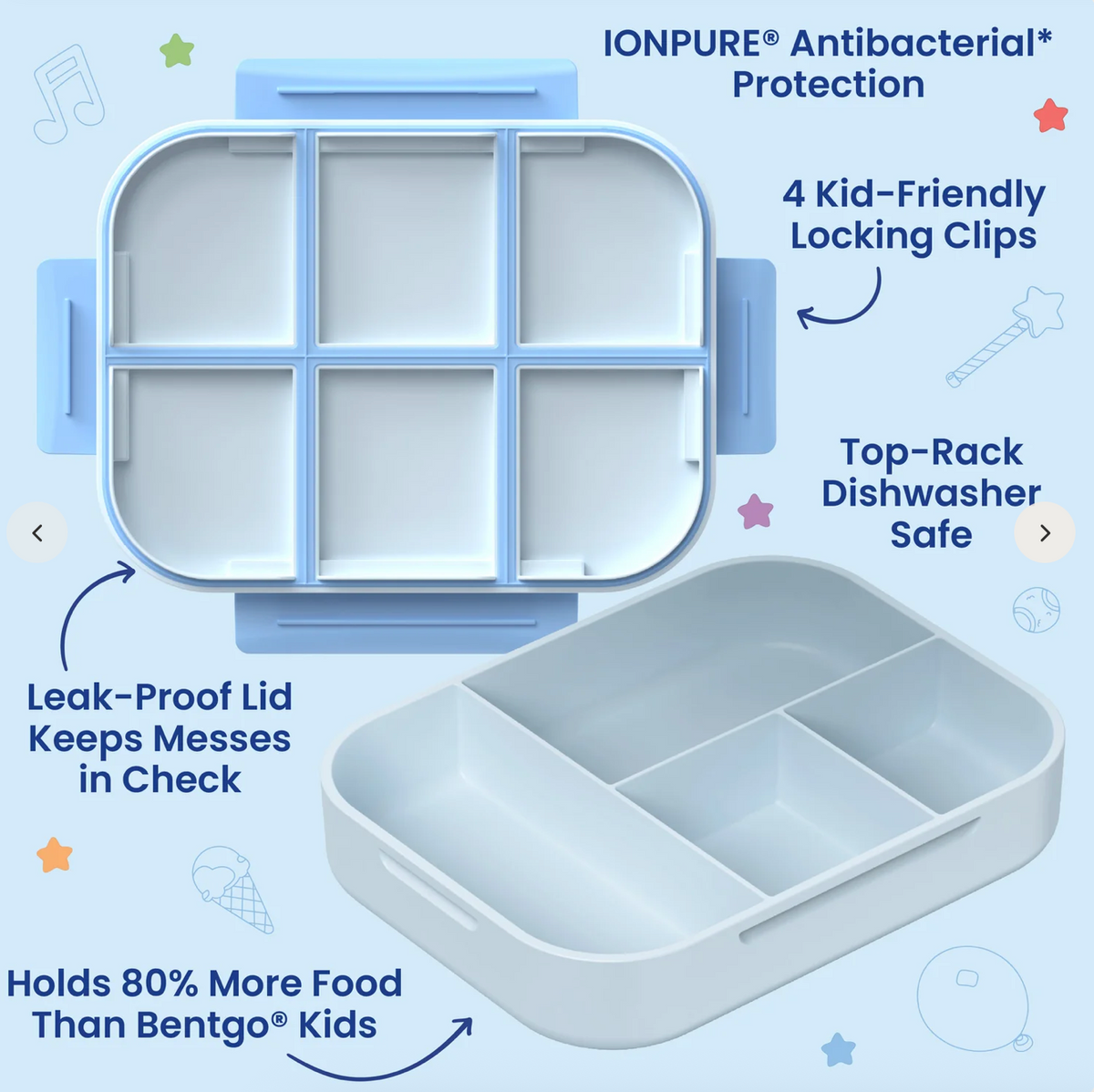 Bentgo + Bluey Kids Snap & Go Lunch Box | Lonchera Bentgo 💙🩵