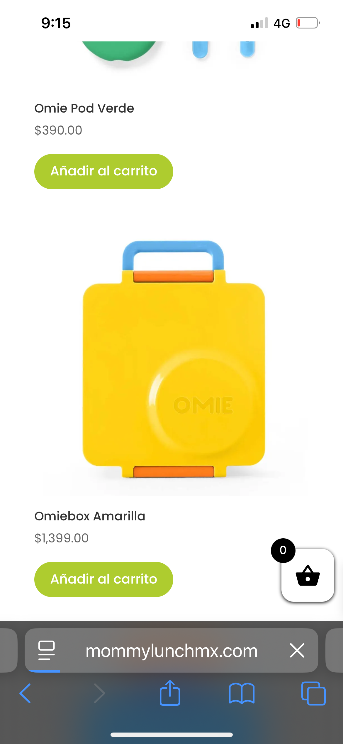 Omie box amarilla