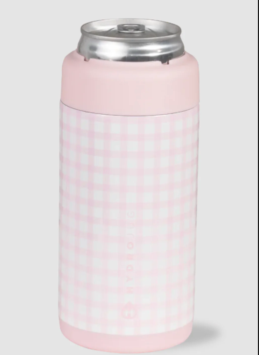 Pink Gingham 🌸 | Hydrojug Can Cooler (Slim) 355 ml | 12 oz